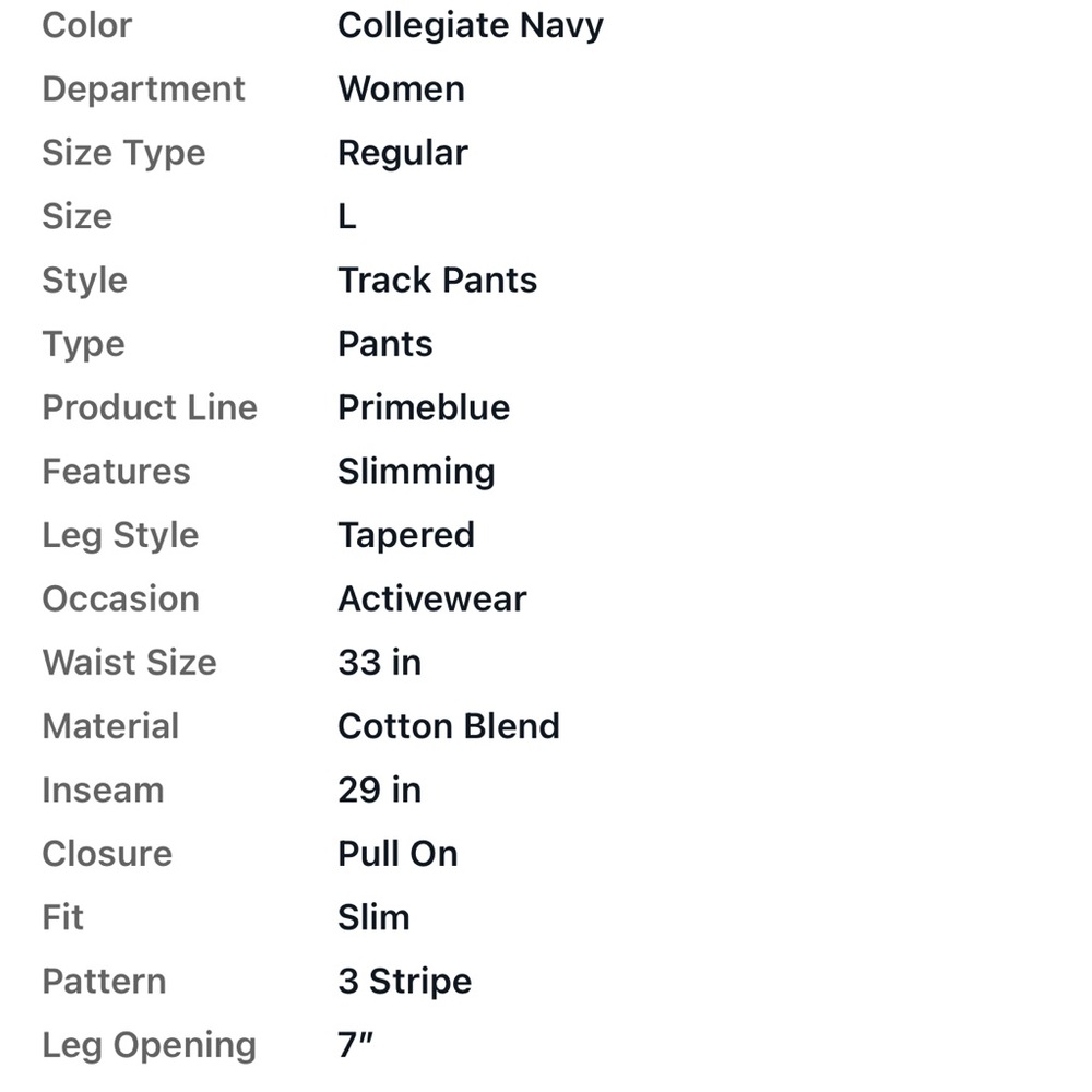 New Slim Fit $65 Prime Blue Adidas Track Pants  3X(Plus) - Picture 16 of 16
